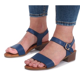 Sandalias de tacón azul Victorville 6