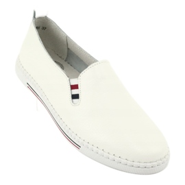 Zapatillas slipony de piel Filippo DP066 blanco 1 Zapatillas slipony de piel Filippo DP066 blanco 1