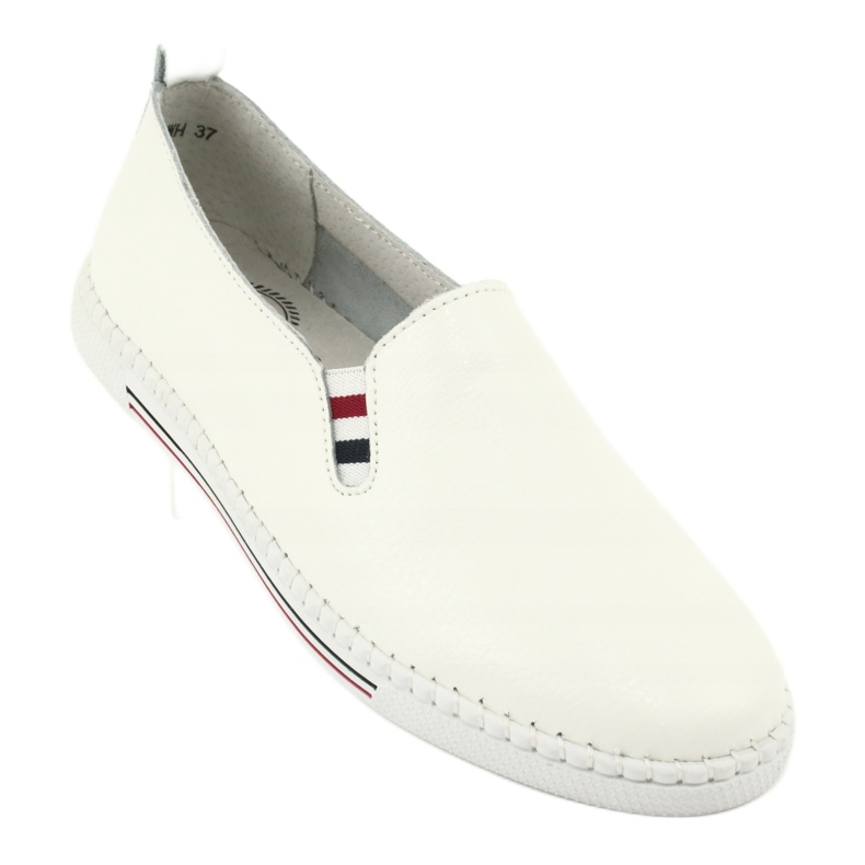 Zapatillas slipony de piel Filippo DP066 blanco 1 Zapatillas slipony de piel Filippo DP066 blanco 1