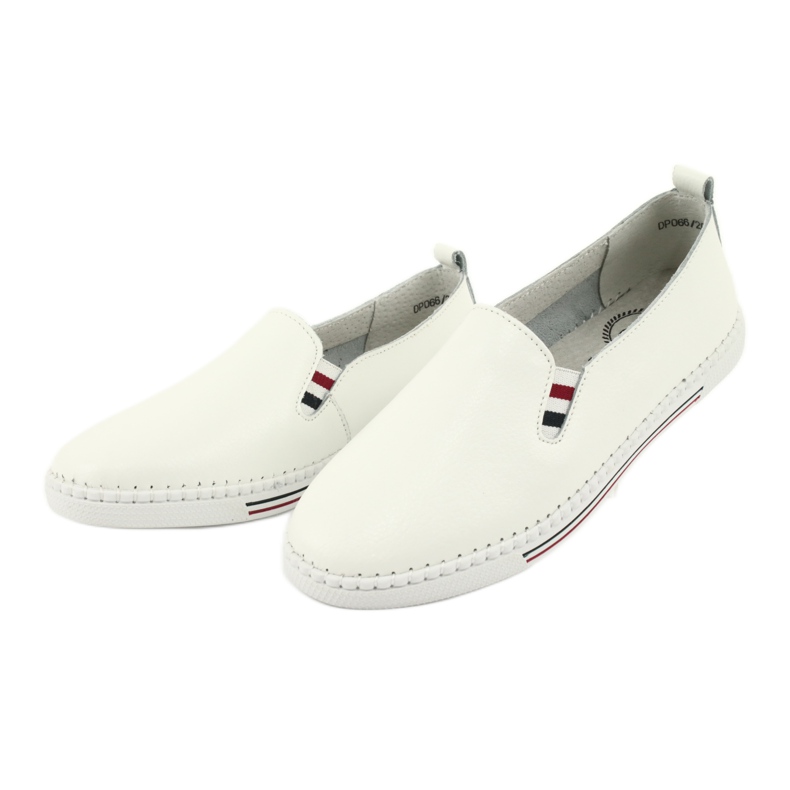 Zapatillas slipony de piel Filippo DP066 blanco 3 Zapatillas slipony de piel Filippo DP066 blanco 3