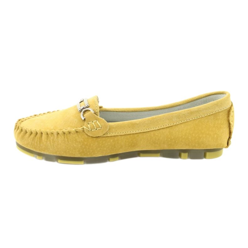 Mocasines de piel serraje Filippo DP 1202 amarillo 2