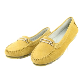 Mocasines de piel serraje Filippo DP 1202 amarillo 3