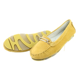Mocasines de piel serraje Filippo DP 1202 amarillo 5
