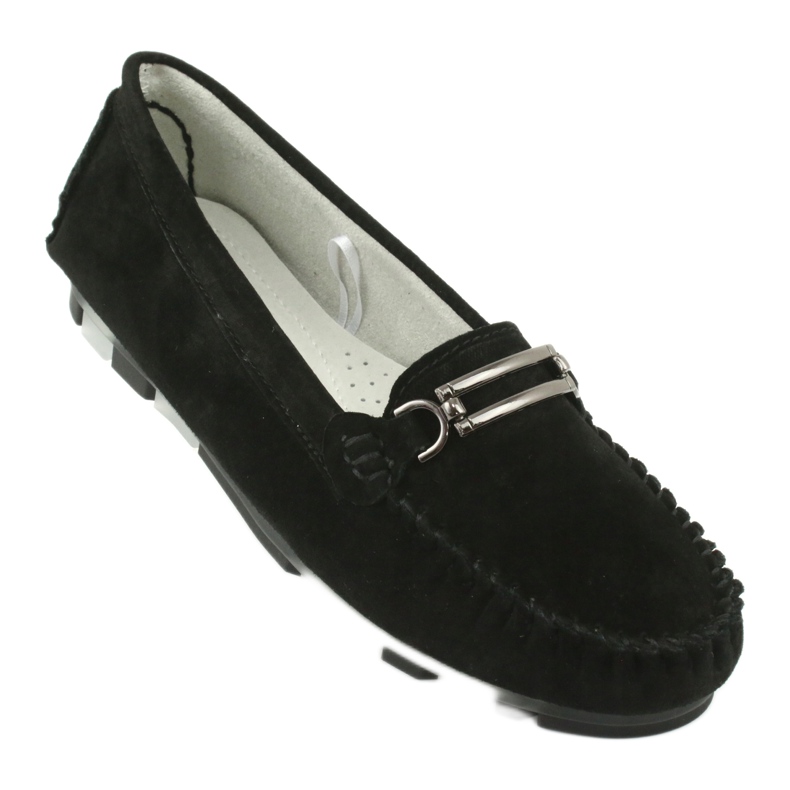 Filippo DP1202 mocasines de piel de gamuza negro 1