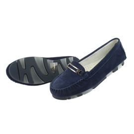 Mocasines de piel serraje Filippo DP 1202 azul 5
