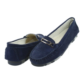 Mocasines de piel serraje Filippo DP 1202 azul 4