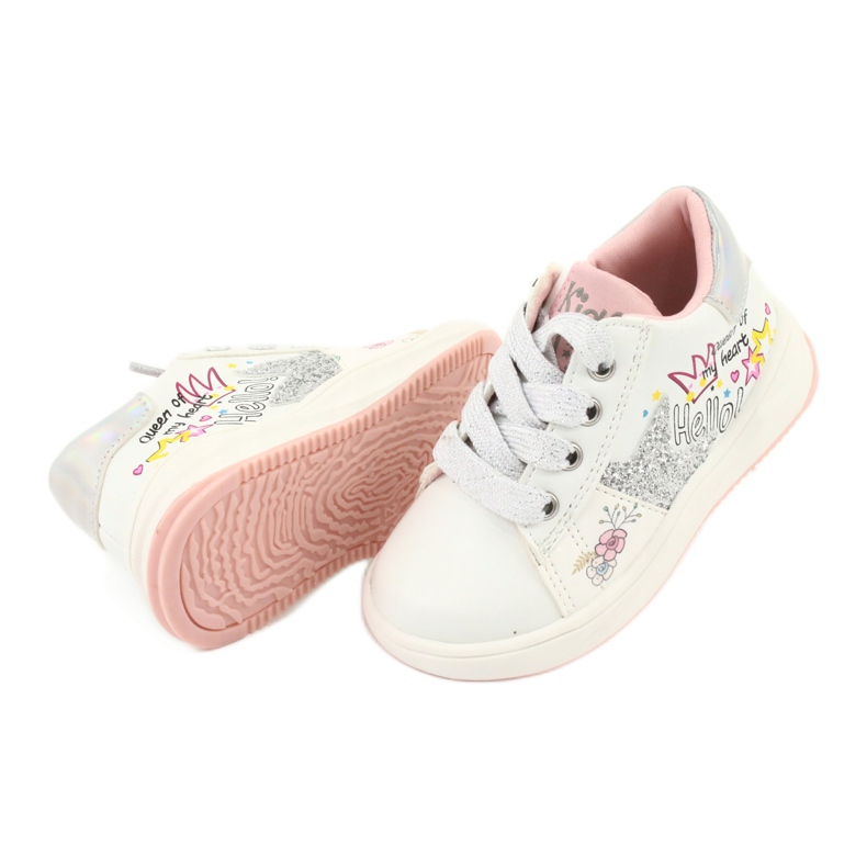 American Club Zapatos deportivos para niñas con una estrella GC15 White blanco 5