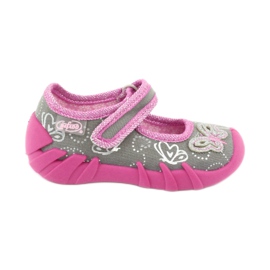 Calzado infantil befado 109P178 gris rosado 1