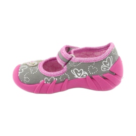Calzado infantil befado 109P178 gris rosado 3