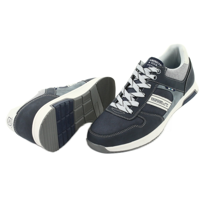 Zapatillas deportivas de hombre ADI American Club RH01 azul marino azul gris 4