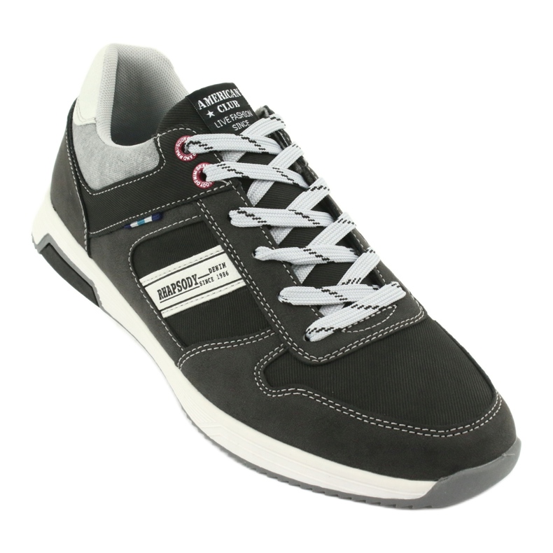 Zapatillas deportivas de hombre ADI American Club RH01 negro gris 1