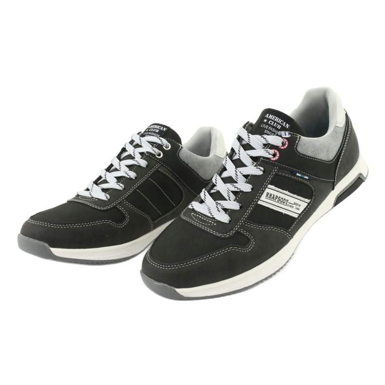 Zapatillas deportivas de hombre ADI American Club RH01 negro gris 3