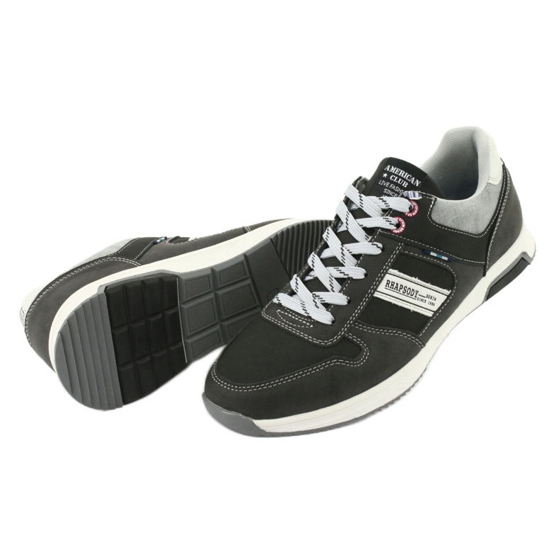 Zapatillas deportivas de hombre ADI American Club RH01 negro gris 5