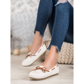 Kylie Mocasines cómodos blanco 1