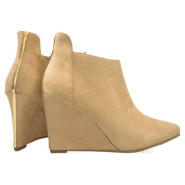 Zapatos de Salón con Cuña de Ante TL01-1 Beige 1 Zapatos de Salón con Cuña de Ante TL01-1 Beige 1