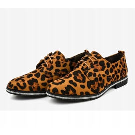 Zapatos de jazz negros, gamuza leopardo C-7222 multicolor 3