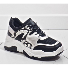 Zapatilla deportiva negra serpiente A88-56 negro gris 1