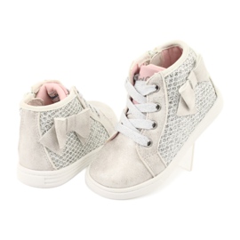 Botas deportivas de niña American Club GC17 blanco gris 4