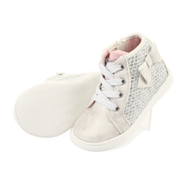 Botas deportivas de niña American Club GC17 blanco gris 5