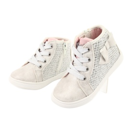Botas deportivas de niña American Club GC17 blanco gris 3