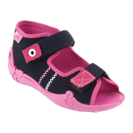 Zapatilla niña nabos Befado 242p056 azul marino rosado 1