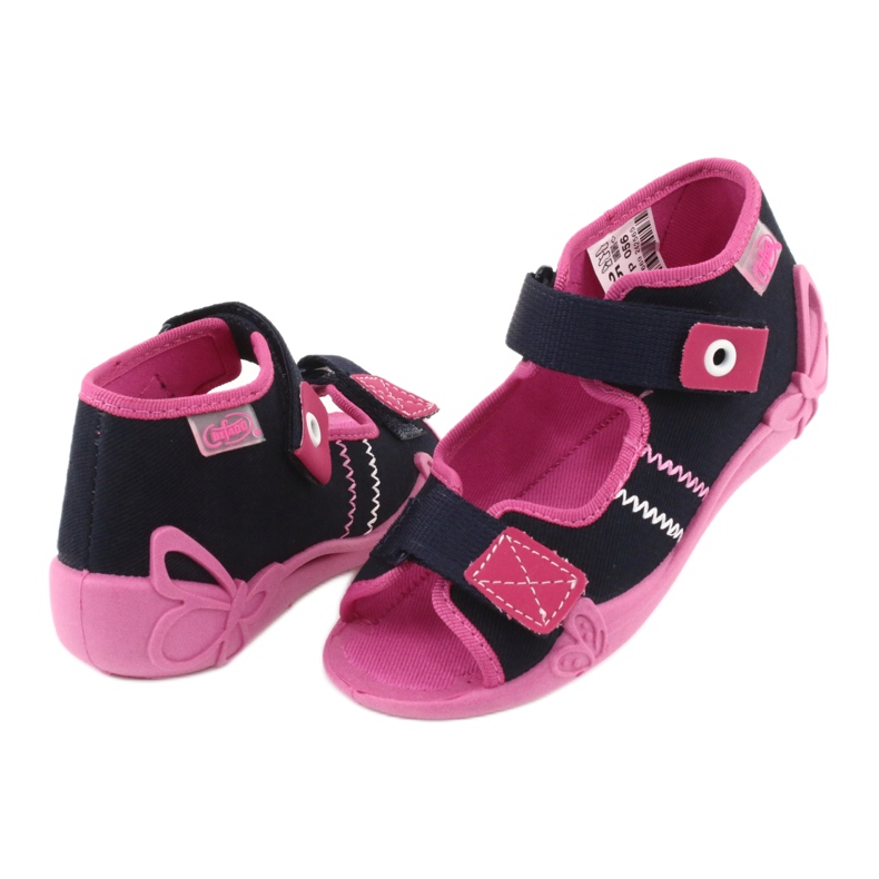 Zapatilla niña nabos Befado 242p056 azul marino rosado 4