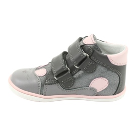 Botas velcro conejo Bartek 11702 rosa gris 2
