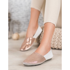 Slipons de piel VINCEZA blanco amarillo 2