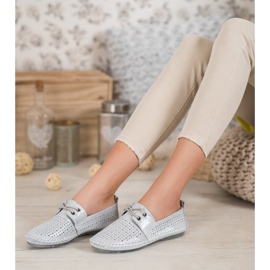 Zapatillas VINCEZA de piel gris 1