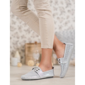 Zapatillas VINCEZA de piel gris 5