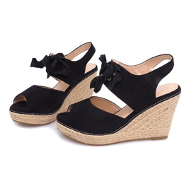 Sandalias Cuña Alpargatas B2909 Negro 4