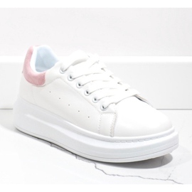 Deportivas blancas con suela gruesa 7935-SP blanco rosado 1