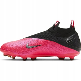 Zapatos de fútbol Nike Phantom Vsn 2 Elite Df FG / MG Jr CD4062-606 rojo-rosa, negro rosado 2