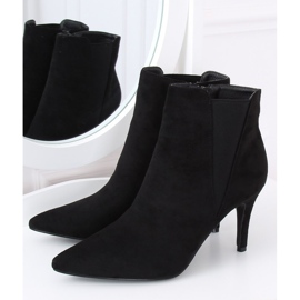 Negro Botines Chelsea ante negro TX-1852 Negro 4