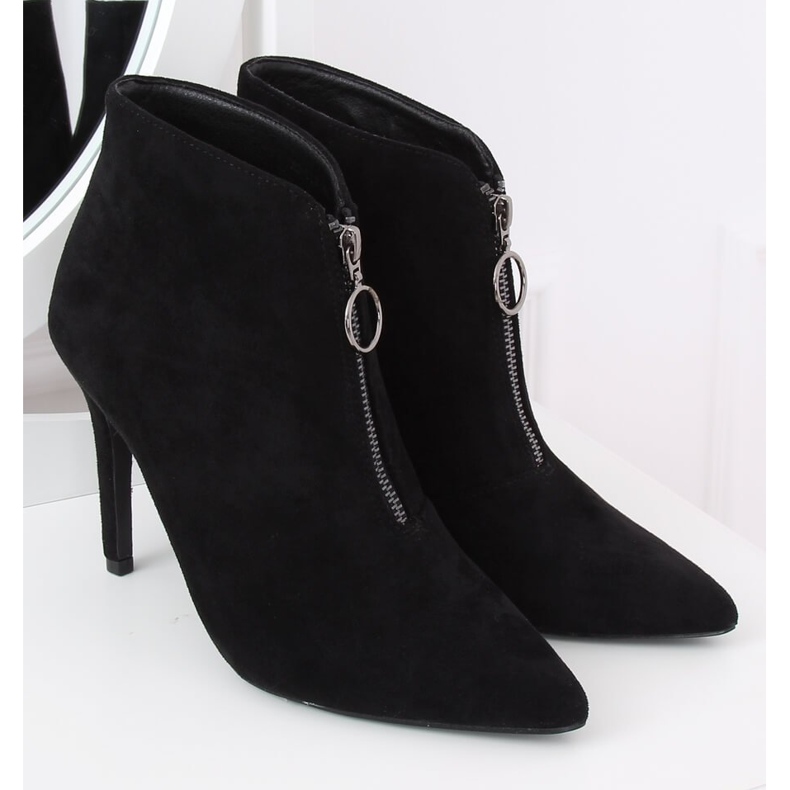 Negro Botas con alfiler negro A3-029 Negro 2 Negro Botas con alfiler negro A3-029 Negro 2