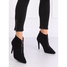 Negro Botas con alfiler negro A3-029 Negro 3