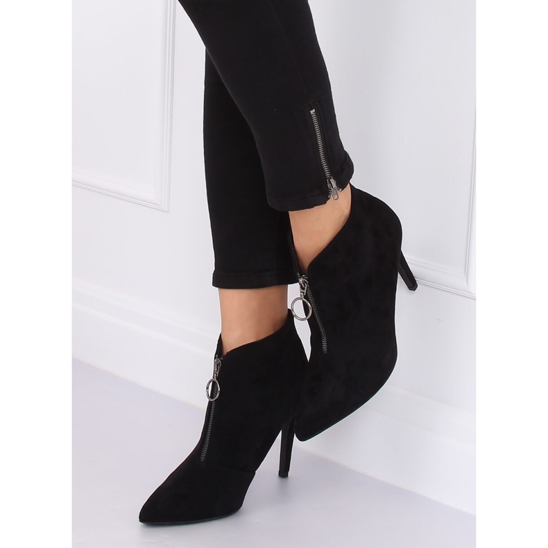 Negro Botas con alfiler negro A3-029 Negro 1