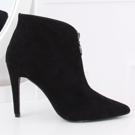 Negro Botas con alfiler negro A3-029 Negro 4