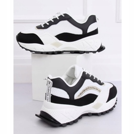 Negro y blanco LA87P Zapatillas deportivas negras 4