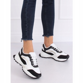 Negro y blanco LA87P Zapatillas deportivas negras 2
