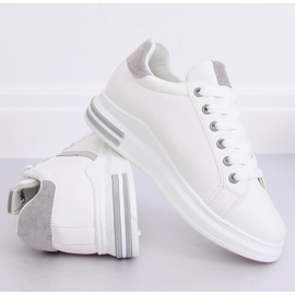 Zapatillas deportivas de mujer blancas BL201P Gris blanco 4