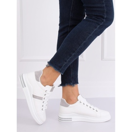 Zapatillas deportivas de mujer blancas BL201P Gris blanco 2 Zapatillas deportivas de mujer blancas BL201P Gris blanco 2