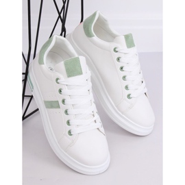 Zapatillas deportivas de mujer blancas BL201P Verde blanco 3