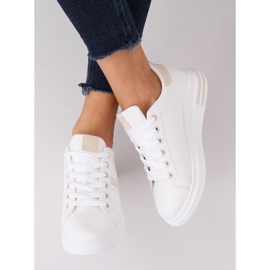 Zapatillas deportivas de mujer blancas BL201P Beige blanco 2 Zapatillas deportivas de mujer blancas BL201P Beige blanco 2