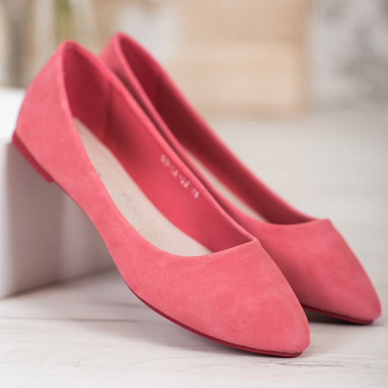 Goodin Bailarinas rosas con cuero ecológico rosado 1 Goodin Bailarinas rosas con cuero ecológico rosado 1