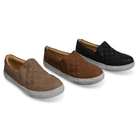 Resbalón acolchado sin cordones 9033 Camel marrón 4