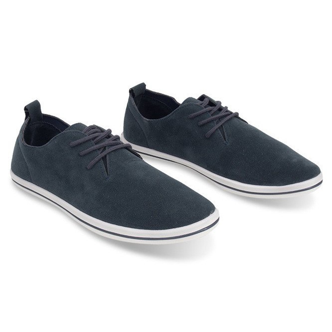 Zapatillas Hombre Ligeras Con Ante Eco 1205 Azul Marino 1