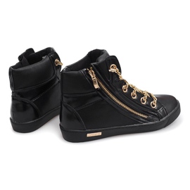 Zapatillas altas con cremallera Y405 Negro 3