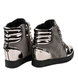 Zapatillas de ante lacado gris TL-57 5