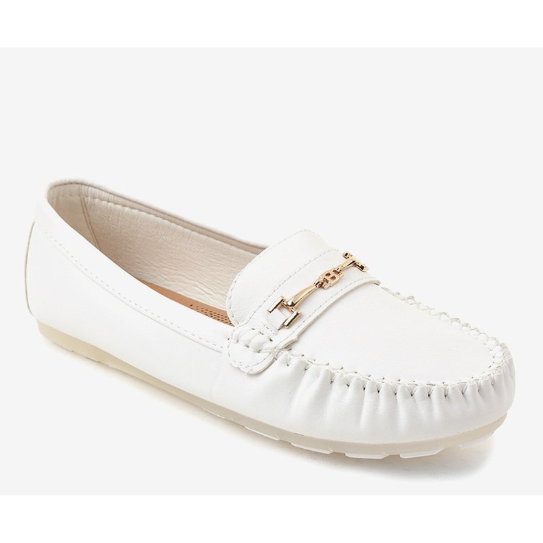 Mocasín bailarina en piel ecológica blanco FM3102A 1